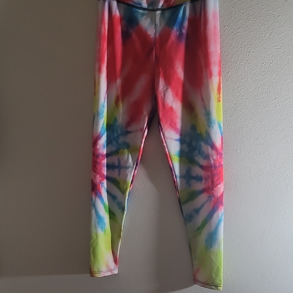 Colorful Tie-Dye Kids Leggings - Picture 1 of 3